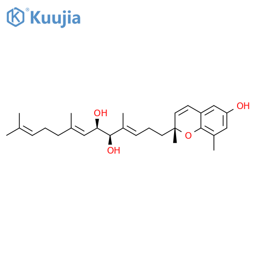 3,7,11-Tridecatriene-5,6-diol,1-[(2R)-6-hydroxy-2,8-dimethyl-2H-1-benzopyran-2-yl]-4,8,12-trimethyl-,(3E,5R,6R,7E)- structure