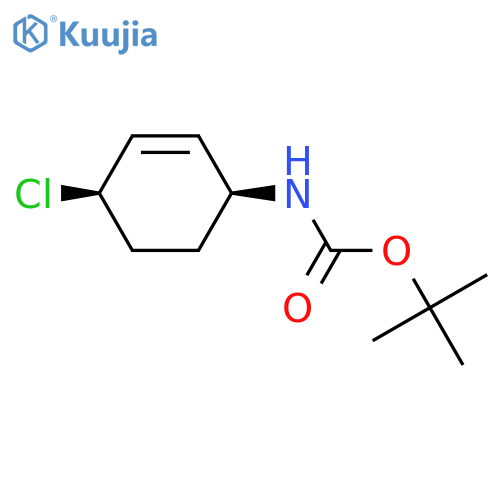Carbamic acid, [(1R,4S)-4-chloro-2-cyclohexen-1-yl]-, 1,1-dimethylethyl ester, rel- (9CI) structure