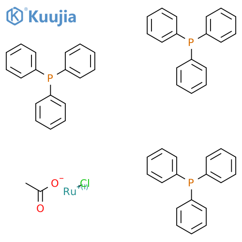 Chlororuthenium(1+);triphenylphosphane;acetate structure