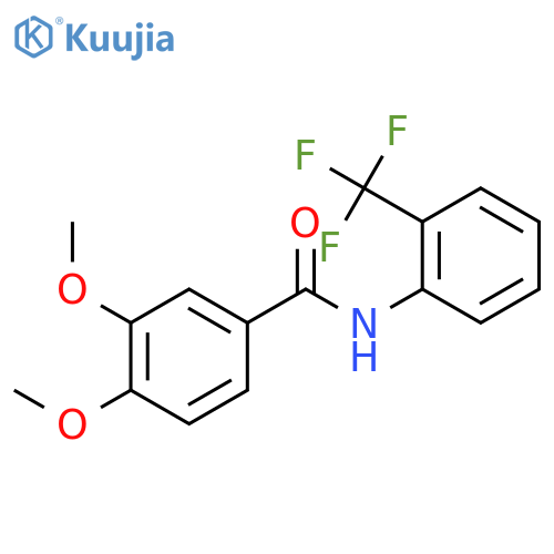 3,4-dimethoxy-N-[2-(trifluoromethyl)phenyl]benzamide structure