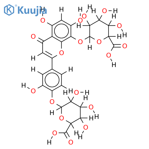 4',8-Di-O-beta-D-Glucuronoside-3',4',5,7,8-Pentahydroxyflavone structure