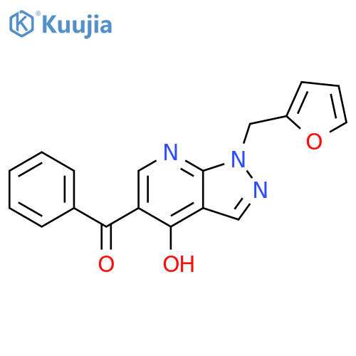 Methanone,[1-(2-furanylmethyl)-4-hydroxy-1H-pyrazolo[3,4-b]pyridin-5-yl]phenyl- structure
