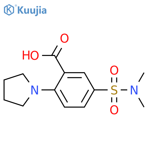 5-(Dimethylsulfamoyl)-2-(pyrrolidin-1-yl)benzoic Acid structure