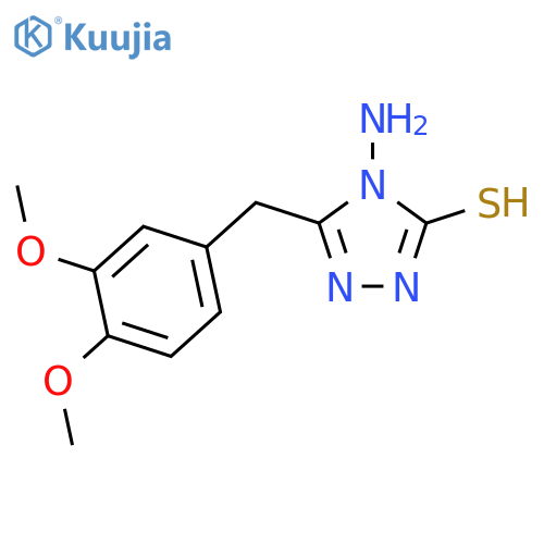 4-Amino-5-(3,4-dimethoxyphenyl)methyl-4H-1,2,4-triazole-3-thiol structure