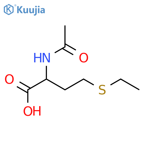 2-acetamido-4-(ethylsulfanyl)butanoic acid structure