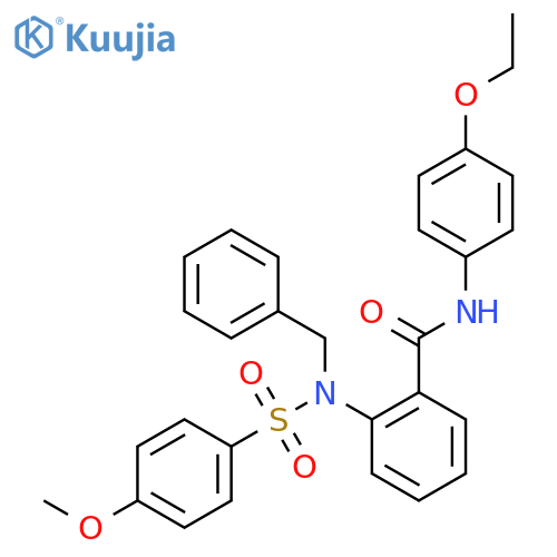 2-{benzyl[(4-methoxyphenyl)sulfonyl]amino}-N-(4-ethoxyphenyl)benzamide structure