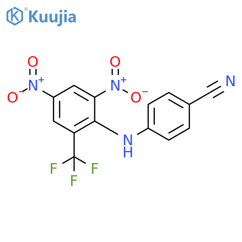 Benzonitrile, 4-[[2,4-dinitro-6-(trifluoromethyl)phenyl]amino]- structure
