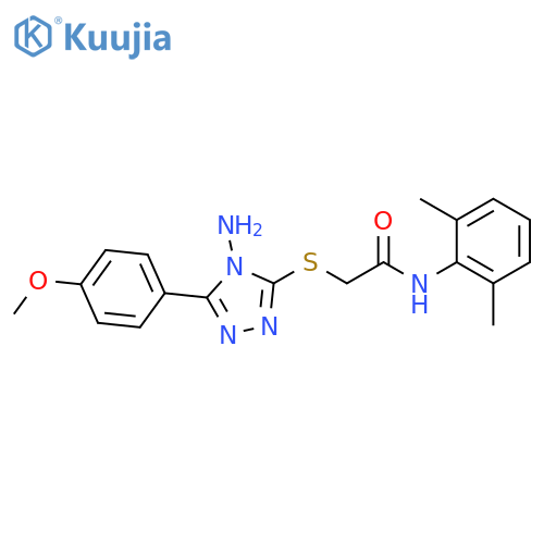 2-{4-amino-5-(4-methoxyphenyl)-4H-1,2,4-triazol-3-ylsulfanyl}-N-(2,6-dimethylphenyl)acetamide structure