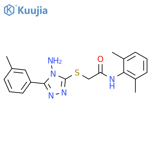 2-{4-amino-5-(3-methylphenyl)-4H-1,2,4-triazol-3-ylsulfanyl}-N-(2,6-dimethylphenyl)acetamide structure