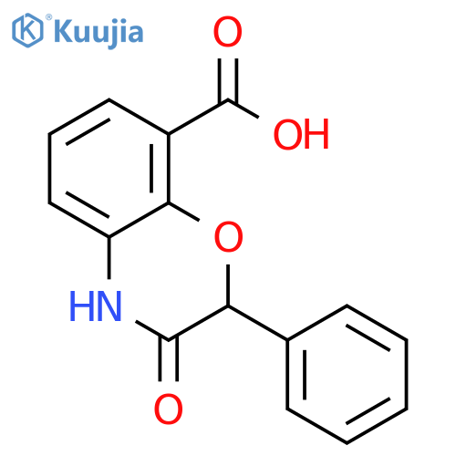 2H-1,4-Benzoxazine-8-carboxylic acid, 3,4-dihydro-3-oxo-2-phenyl- structure