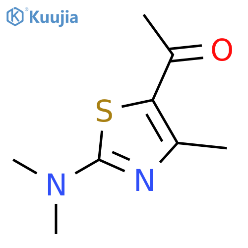 1-2-(dimethylamino)-4-methyl-1,3-thiazol-5-ylethan-1-one structure