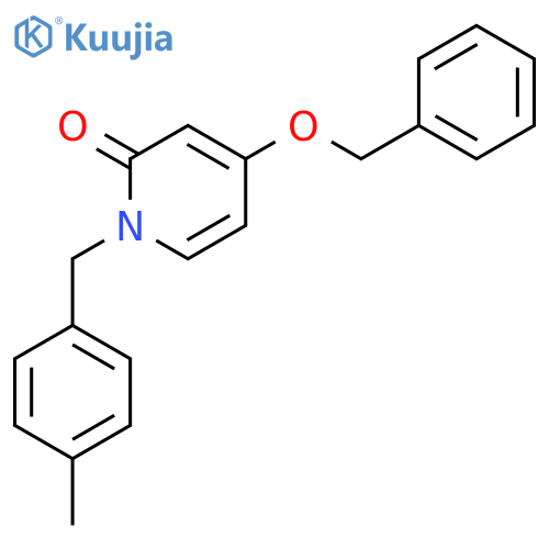 2(1H)-Pyridinone, 1-[(4-methylphenyl)methyl]-4-(phenylmethoxy)- structure