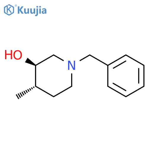 3-Piperidinol, 4-methyl-1-(phenylmethyl)-, (3R,4S)-rel- structure