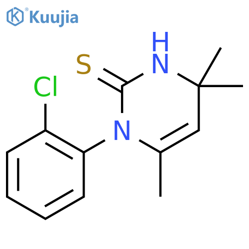 2(1H)-Pyrimidinethione,1-(2-chlorophenyl)-3,4-dihydro-4,4,6-trimethyl- structure