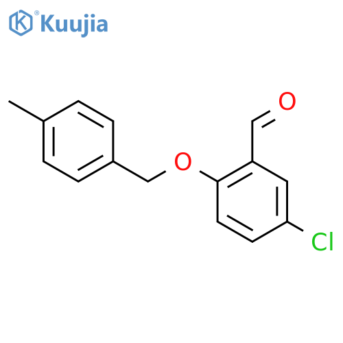 5-chloro-2-[(4-methylphenyl)methoxy]benzaldehyde structure