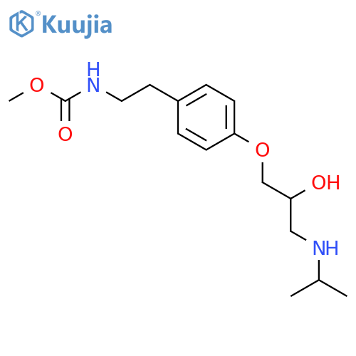 Carbamic acid,N-[2-[4-[2-hydroxy-3-[(1-methylethyl)amino]propoxy]phenyl]ethyl]-, methyl ester structure