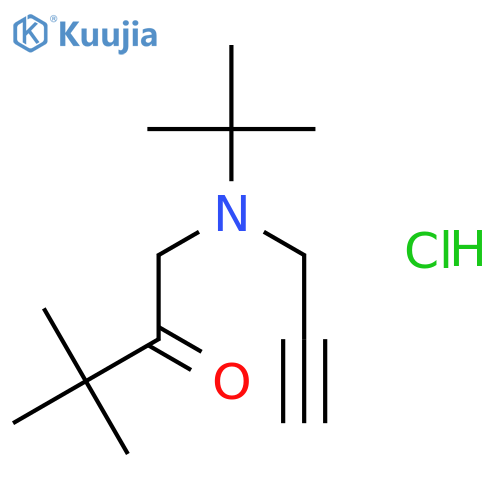 1-[tert-butyl(2-propyn-1-yl)amino]-3,3-dimethyl-2-butanone hydrochloride structure