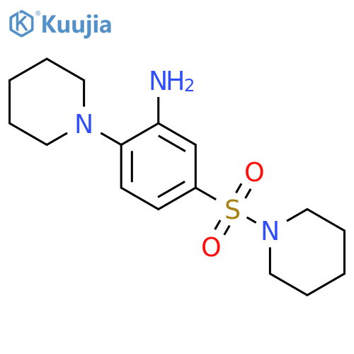 2-piperidin-1-yl-5-(piperidin-1-ylsulfonyl)aniline structure