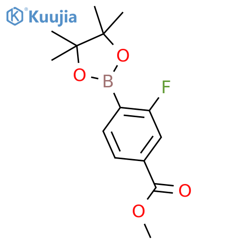 Methyl 3-fluoro-4-(4,4,5,5-tetramethyl-1,3,2-dioxaborolan-2-yl)benzoate structure