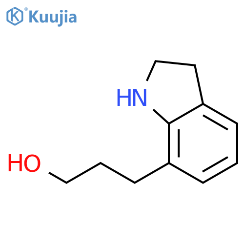 3-(2,3-dihydro-1H-indol-7-yl)propan-1-ol structure