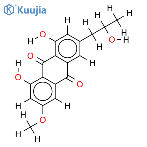 (+)-1,8-Dihydroxy-3-(2-hydroxy-propyl)-6-methoxy-anthrachinon structure