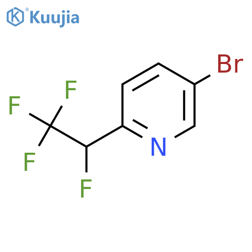 Pyridine, 5-bromo-2-(1,2,2,2-tetrafluoroethyl)- structure