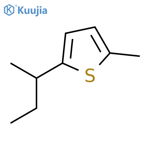 Thiophene, 2-methyl-5-(1-methylpropyl)- structure