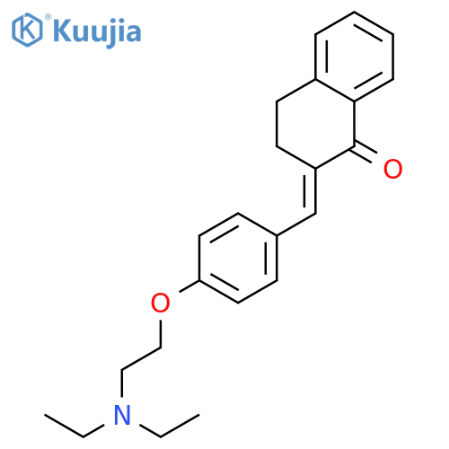(2e)-2-[[4-[2-(diethylamino)ethoxy]phenyl]methylidene]-3,4-dihydronaphthalen-1-one;hydrochloride structure