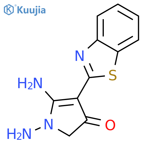 1,5-diamino-4-(1,3-benzothiazol-2-yl)-2,3-dihydro-1H-pyrrol-3-one structure