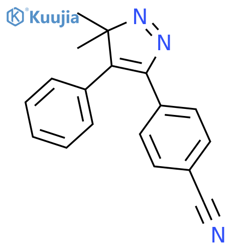 Benzonitrile, 4-(3,3-dimethyl-4-phenyl-3H-pyrazol-5-yl)- structure