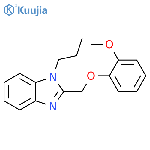 2-(2-methoxyphenoxy)methyl-1-propyl-1H-1,3-benzodiazole structure