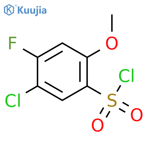 5-chloro-4-fluoro-2-methoxybenzene-1-sulfonyl chloride structure