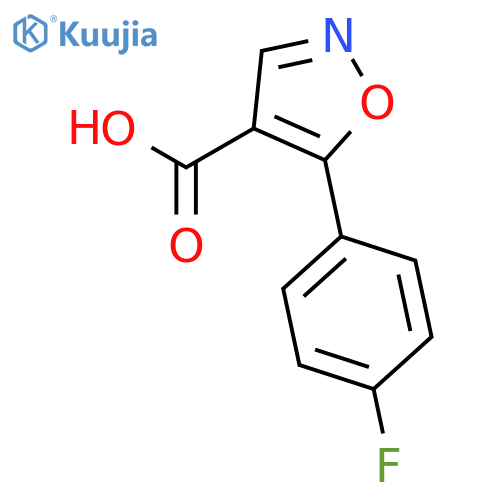5-(4-fluorophenyl)-1,2-oxazole-4-carboxylic acid structure