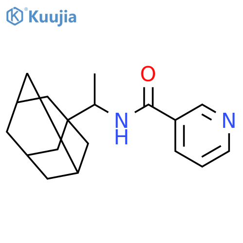 N-[1-(1-adamantyl)ethyl]pyridine-3-carboxamide structure