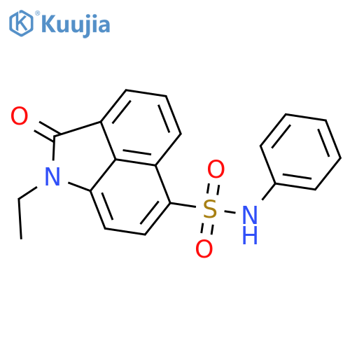 2-ethyl-3-oxo-N-phenyl-2-azatricyclo6.3.1.0,4,12dodeca-1(12),4,6,8,10-pentaene-9-sulfonamide structure