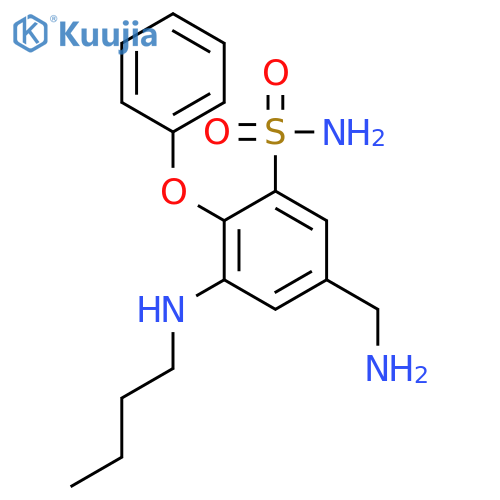 Benzenesulfonamide, 5-(aminomethyl)-3-(butylamino)-2-phenoxy- structure