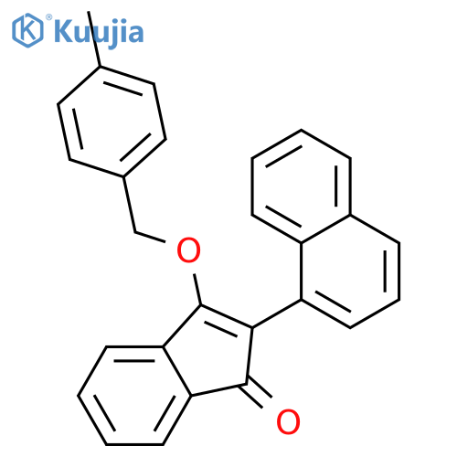 1H-Inden-1-one, 3-[(4-methylphenyl)methoxy]-2-(1-naphthalenyl)- structure