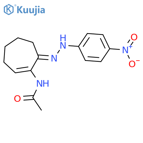 Acetamide, N-[7-[(4-nitrophenyl)hydrazono]-1-cyclohepten-1-yl]- structure