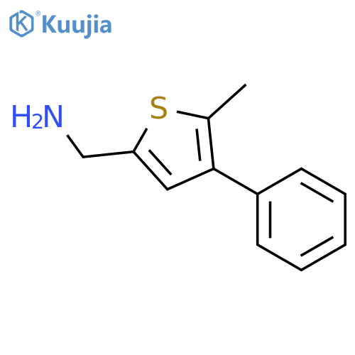 2-THIOPHENEMETHANAMINE, 5-METHYL-4-PHENYL- structure