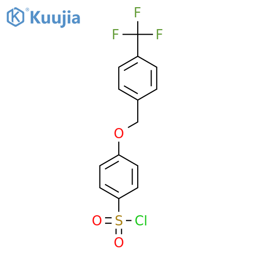 Benzenesulfonyl chloride, 4-[[4-(trifluoromethyl)phenyl]methoxy]- structure