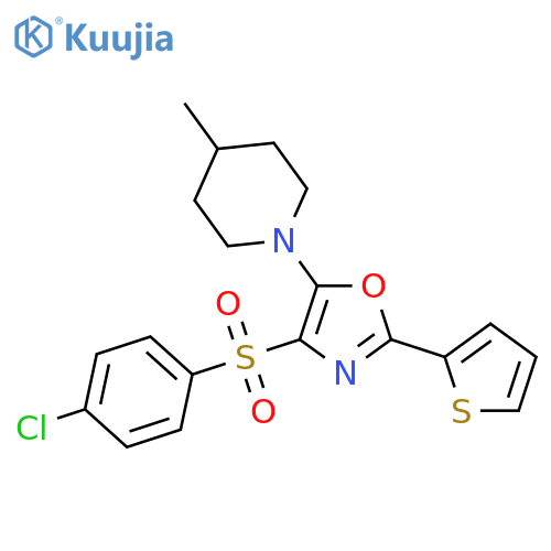 1-4-(4-chlorobenzenesulfonyl)-2-(thiophen-2-yl)-1,3-oxazol-5-yl-4-methylpiperidine structure