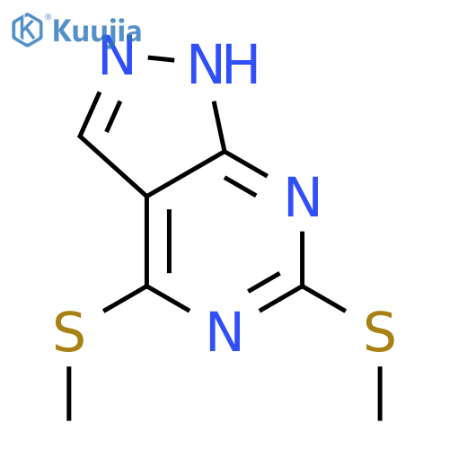 4,6-Bis(methylthio)-1H-pyrazolo[3,4-d]pyrimidine structure