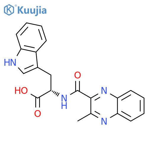 L-TRYPTOPHAN, N-[(3-METHYL-2-QUINOXALINYL)CARBONYL]- structure
