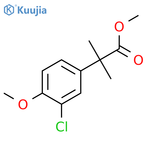 Methyl 2-(3-chloro-4-methoxyphenyl)-2-methylpropanoate structure