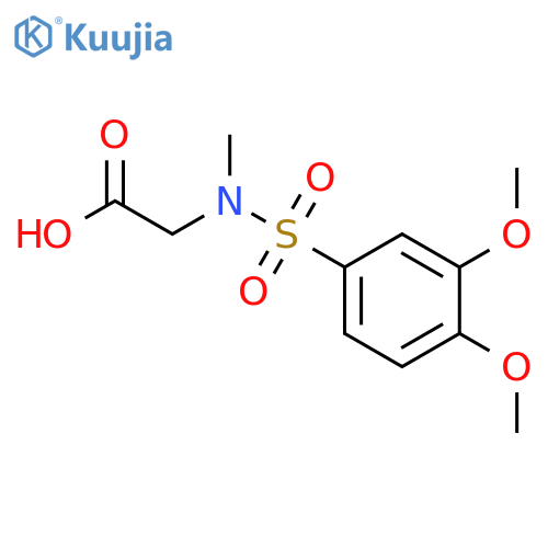 N-[(3,4-dimethoxyphenyl)sulfonyl]-N-methylglycine structure