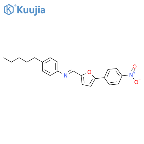 (E)-1-[5-(4-Nitrophenyl)furan-2-yl]-N-(4-pentylphenyl)methanimine structure