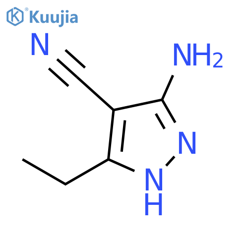 3-amino-5-ethyl-1H-pyrazole-4-carbonitrile structure