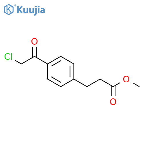 Benzenepropanoic acid, 4-(chloroacetyl)-, methyl ester structure