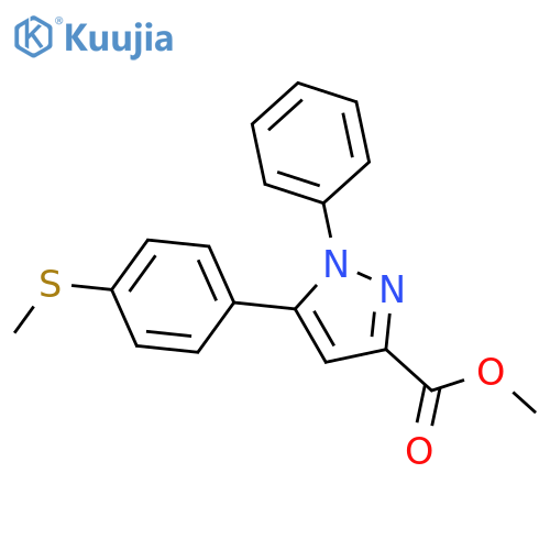 1H-Pyrazole-3-carboxylicacid, 5-[4-(methylthio)phenyl]-1-phenyl-, methyl ester structure
