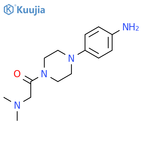 Piperazine, 1-(4-aminophenyl)-4-[(dimethylamino)acetyl]- structure